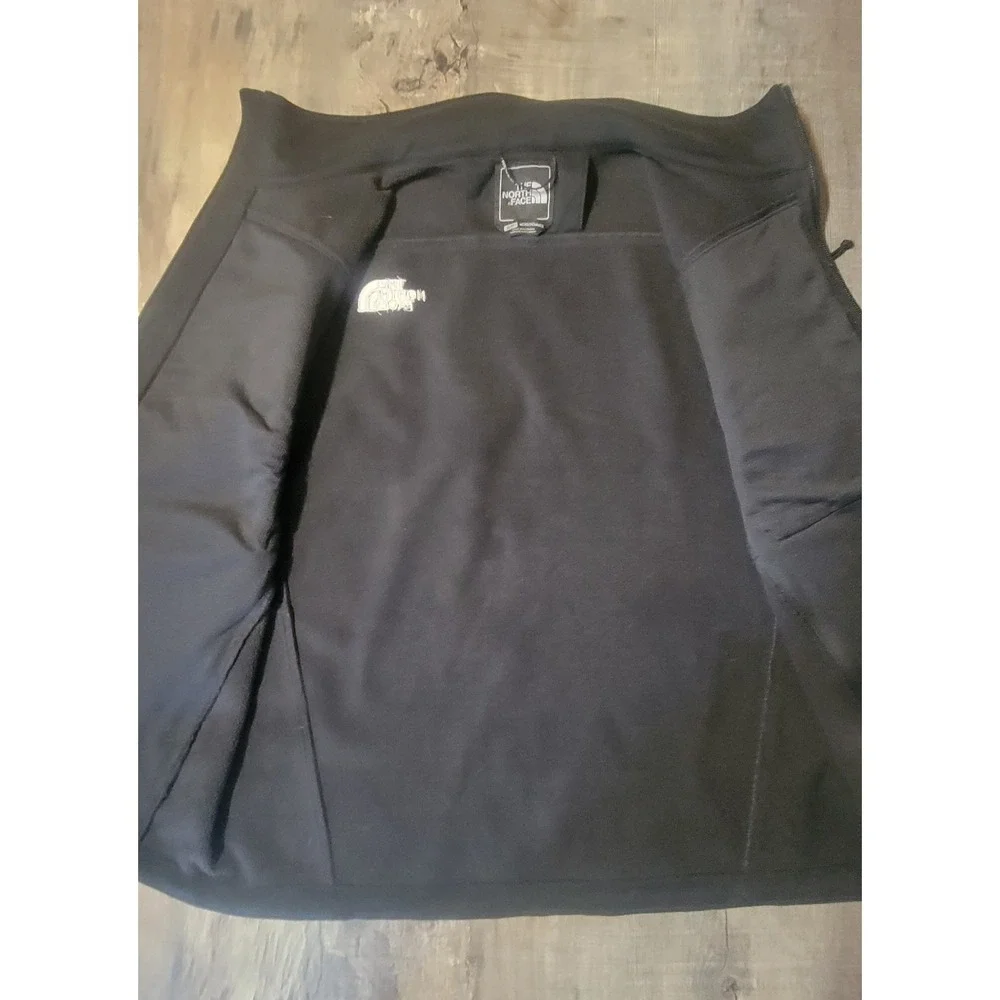 The North Face Mens Small Apex Bionic Softshell Vest Black Full Zip Outdoor EUC
